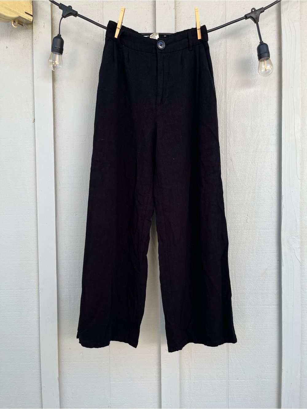 Women's Black Wide-Leg Track Pants - Casual Comfort